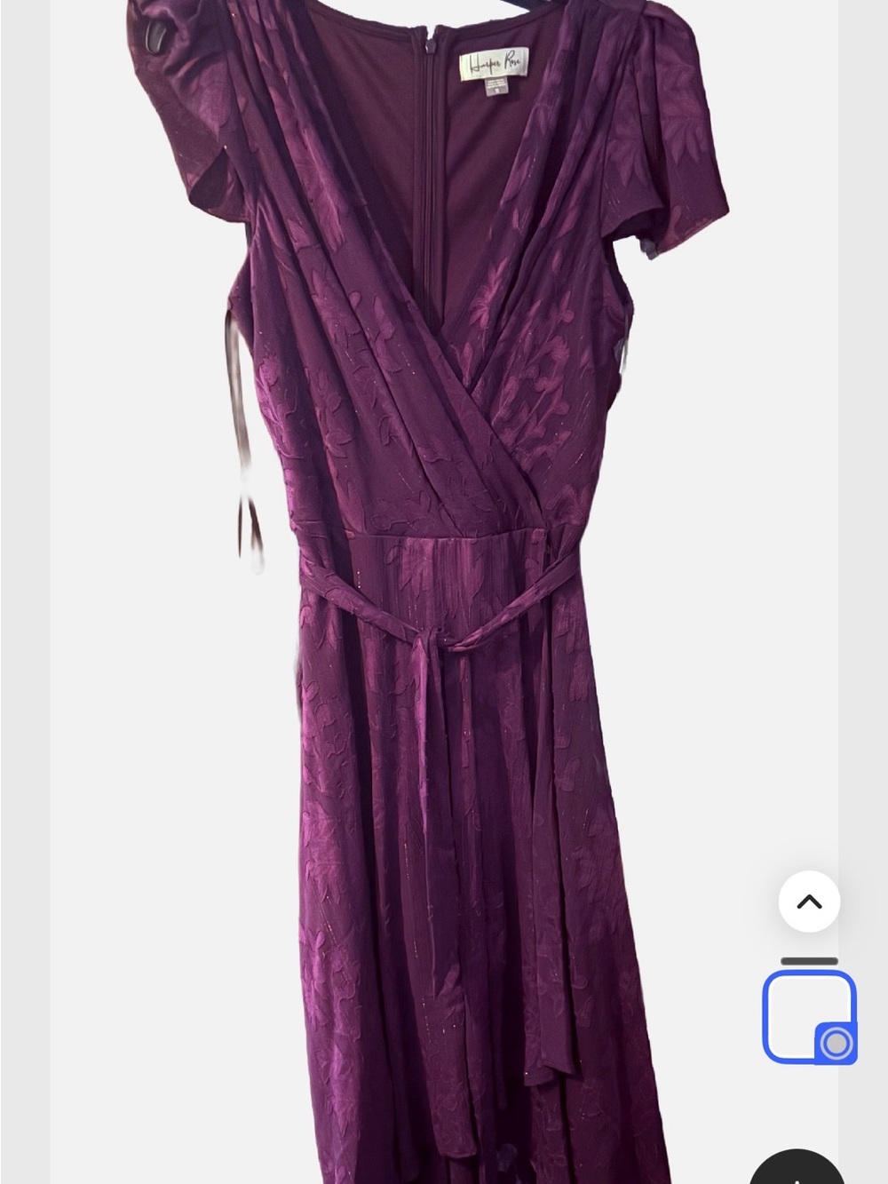 Kohl's Deep Plum Wrap Dress with Tie Waist